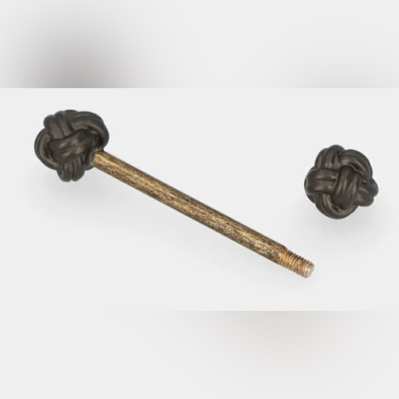 Bottega Veneta Intrecciato Knot Keychain Golden Metallic - Picture 3 of 5